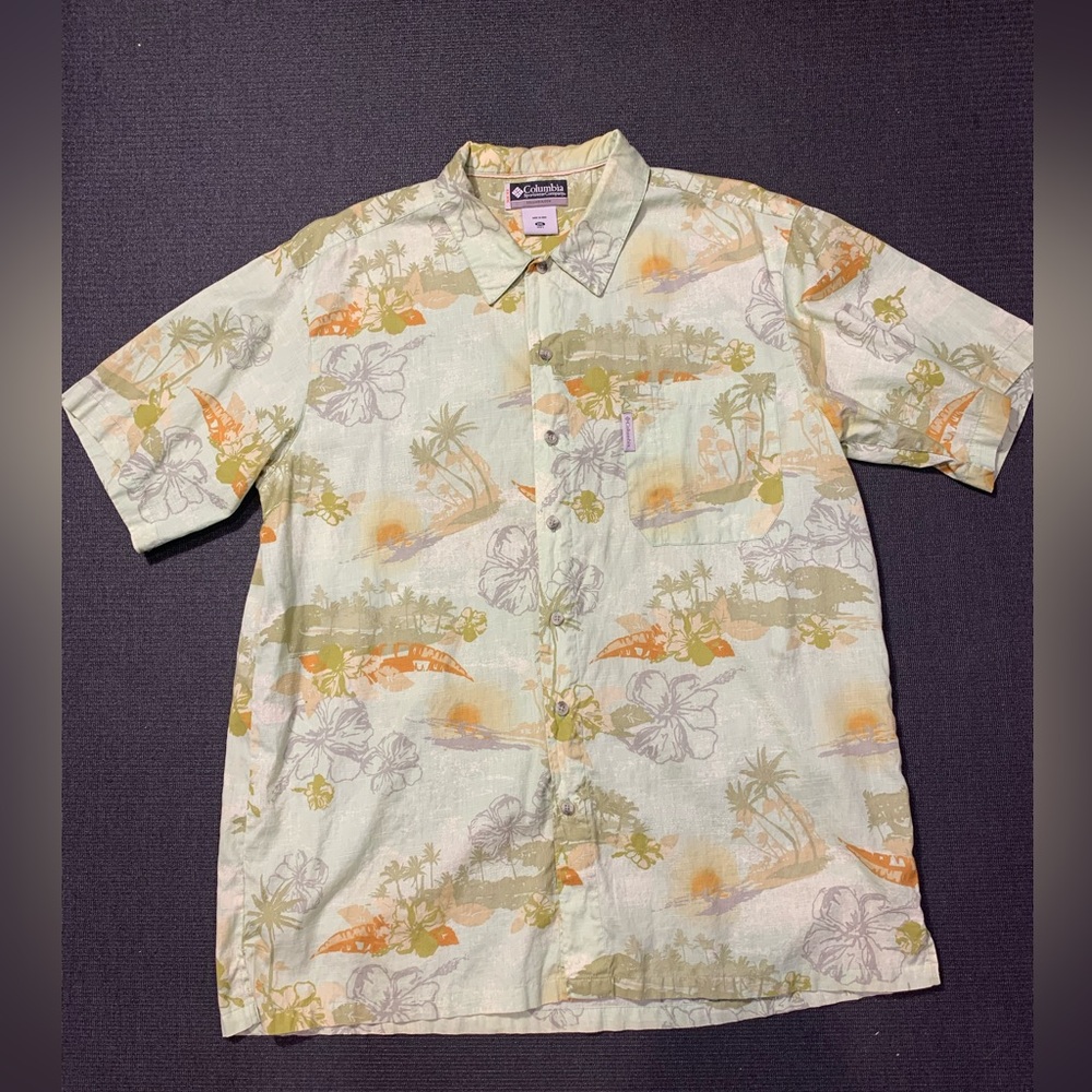 Columbia XCO Men’s Hawaiian Fishing‎ Camp Shirt Size XXL Lightweight